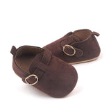 Matte Leather Retro Velcro Toddler Shoes - Angelodini