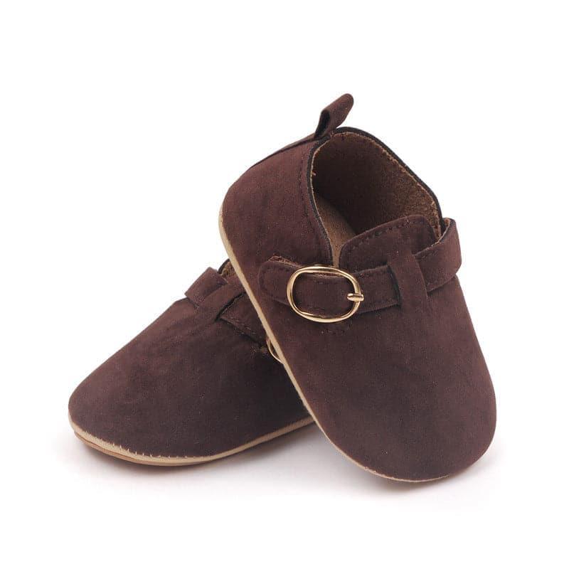 Matte Leather Retro Velcro Toddler Shoes - Angelodini