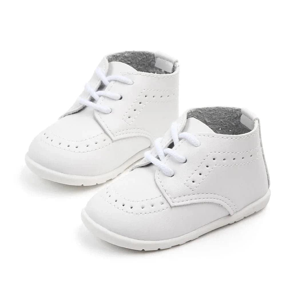 Retro Leather Boy Girl Shoes Toddler Rubber Sole Anti-slip First Walkers - Angelodini